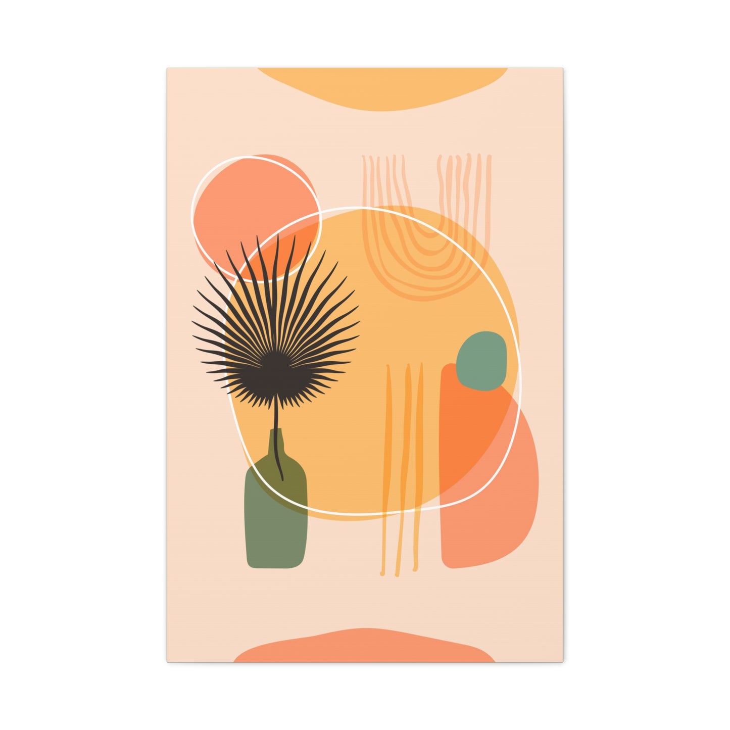 Sunway Minimal Art Set 1.1 - Matte Canvas Decor with Minimalist Leaf Design