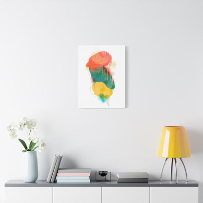 Watercolor Painting Set 1.1 - Matte Canvas Decor with Minimalist Leaf Design