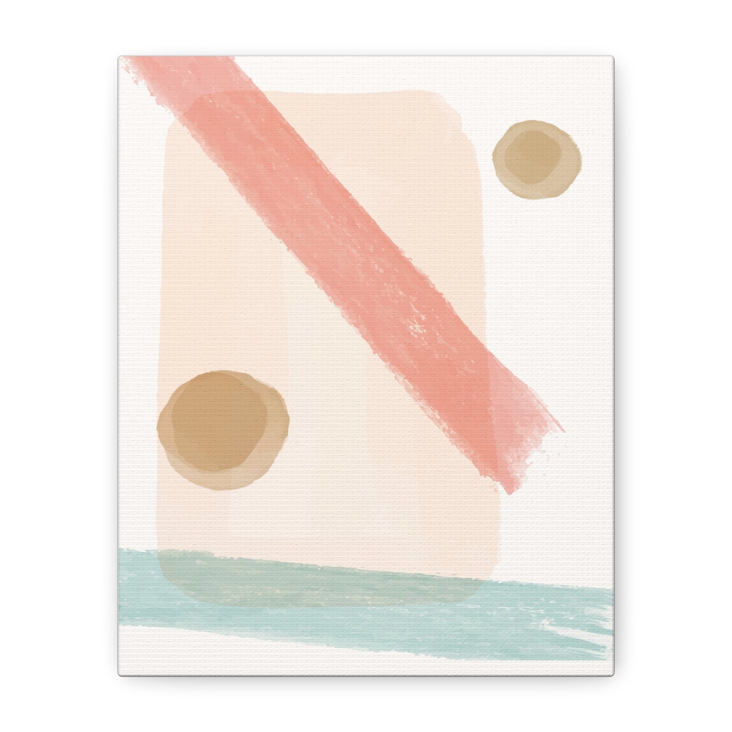 Pastel Pulse Art Set 1.2 - Matte Canvas Decor with Minimalist Leaf Design