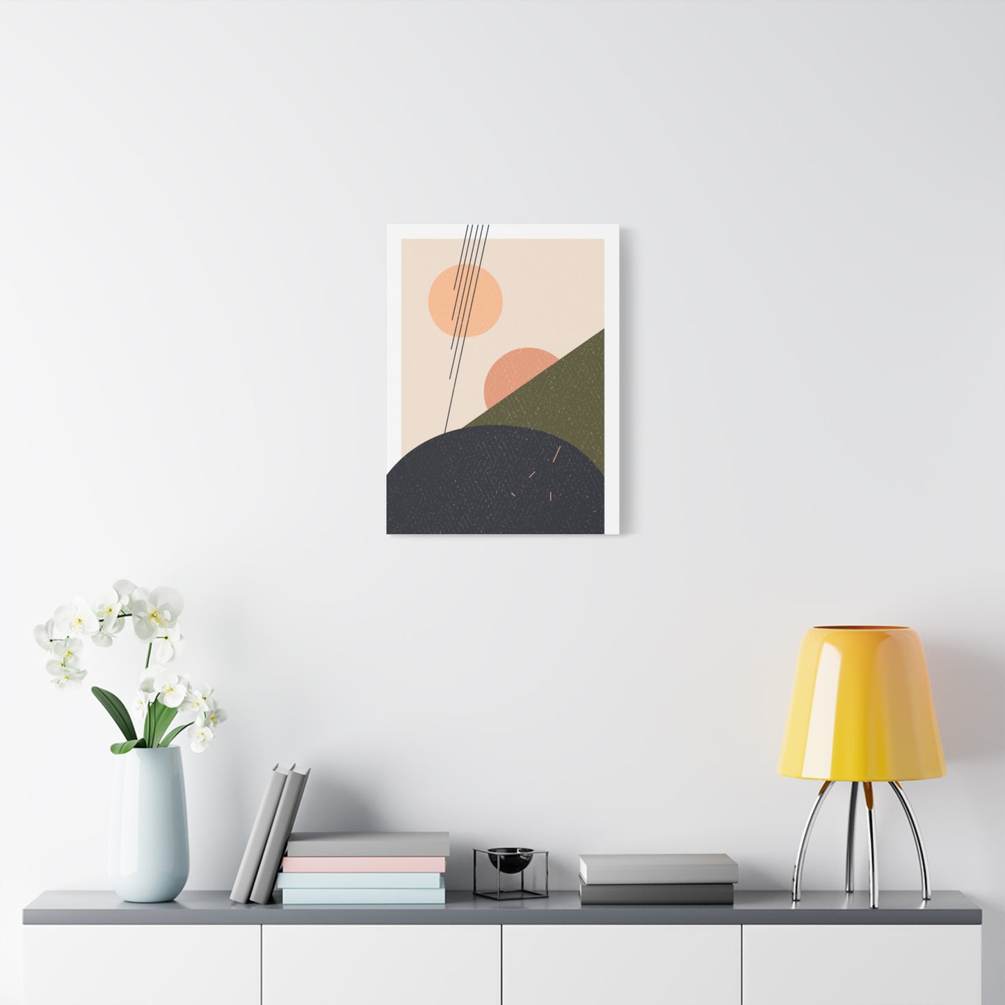 Minimal Pink Line Art Set 1.1 - Matte Canvas Decor with Minimalist Leaf Design