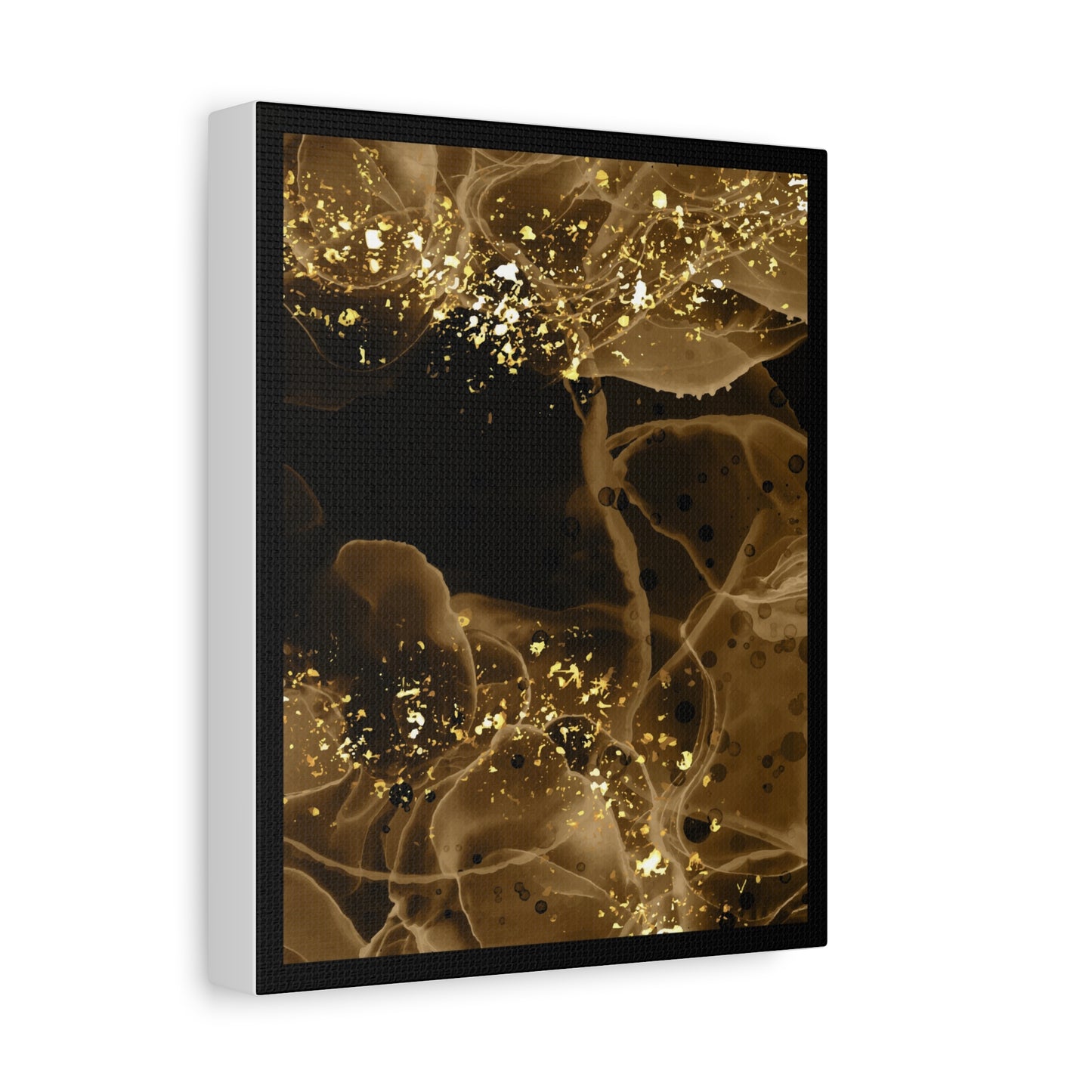 Gold Dust Art Set 1.3 - Matte Canvas Decor with Minimalist Leaf Design