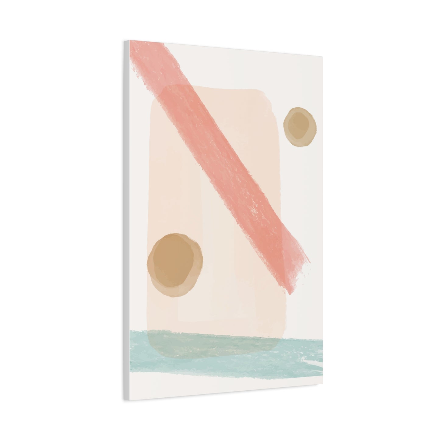 Pastel Pulse Art Set 1.2 - Matte Canvas Decor with Minimalist Leaf Design