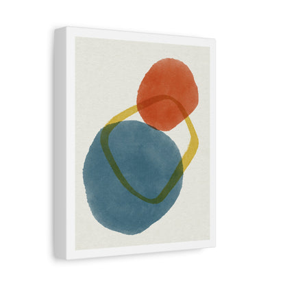 Wander Brush Art 1.2 - Matte Canvas Decor with Minimalist Leaf Design