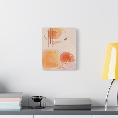 Sunlit Spark Art Set 1.3 - Matte Canvas Decor with Minimalist Leaf Design