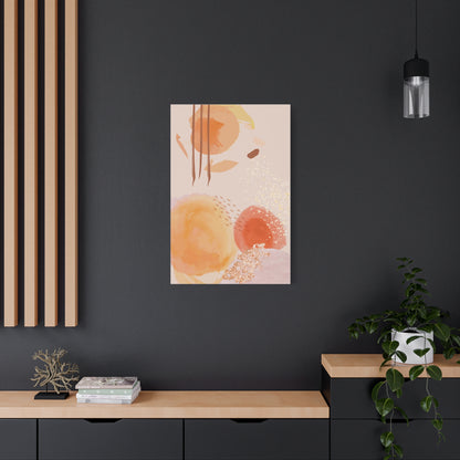Sunlit Spark Art Set 1.3 - Matte Canvas Decor with Minimalist Leaf Design