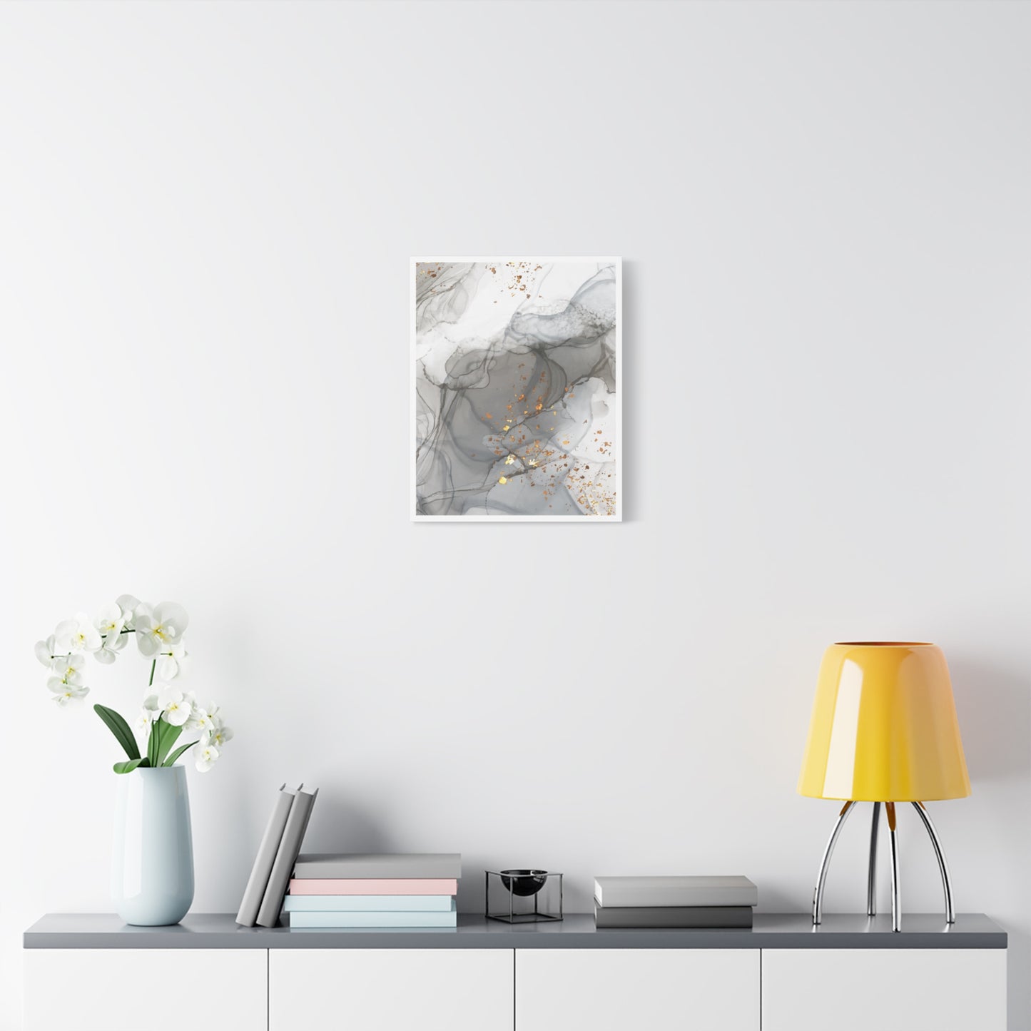 Ash Dust Art Set 1.2 - Matte Canvas Decor with Minimalist Leaf Design