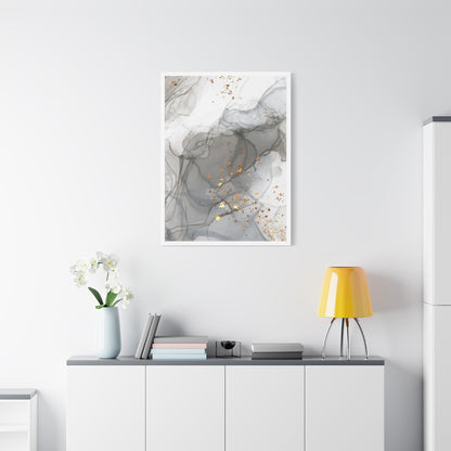 Ash Dust Art Set 1.2 - Matte Canvas Decor with Minimalist Leaf Design