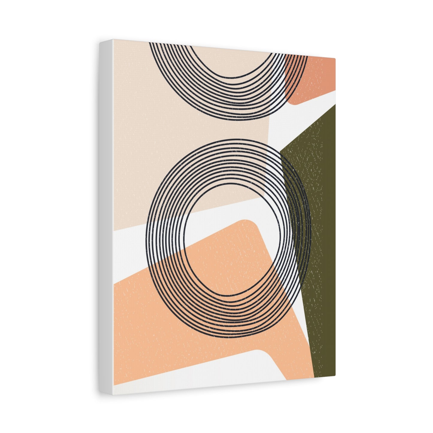 Minimal Pink Line Art Set 1.2 - Matte Canvas Decor with Minimalist Leaf Design