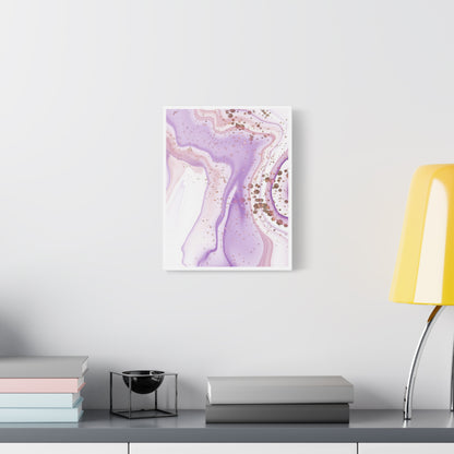 Blush Pink Marble Wall Art Set 1.2 - Matte Canvas Decor with Minimalist Leaf Design