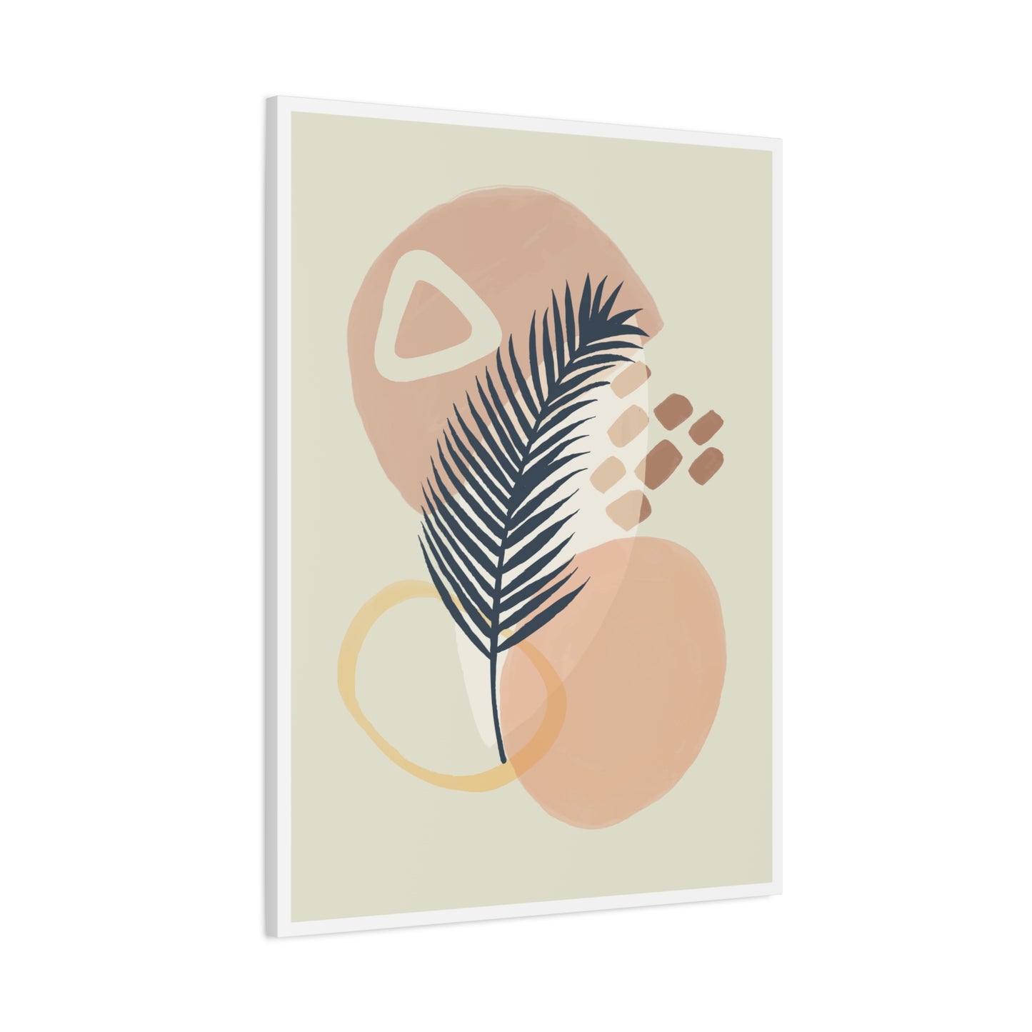 Pink Minimal  Flower Art Set 1.2 - Matte Canvas Decor with Minimalist Leaf Design