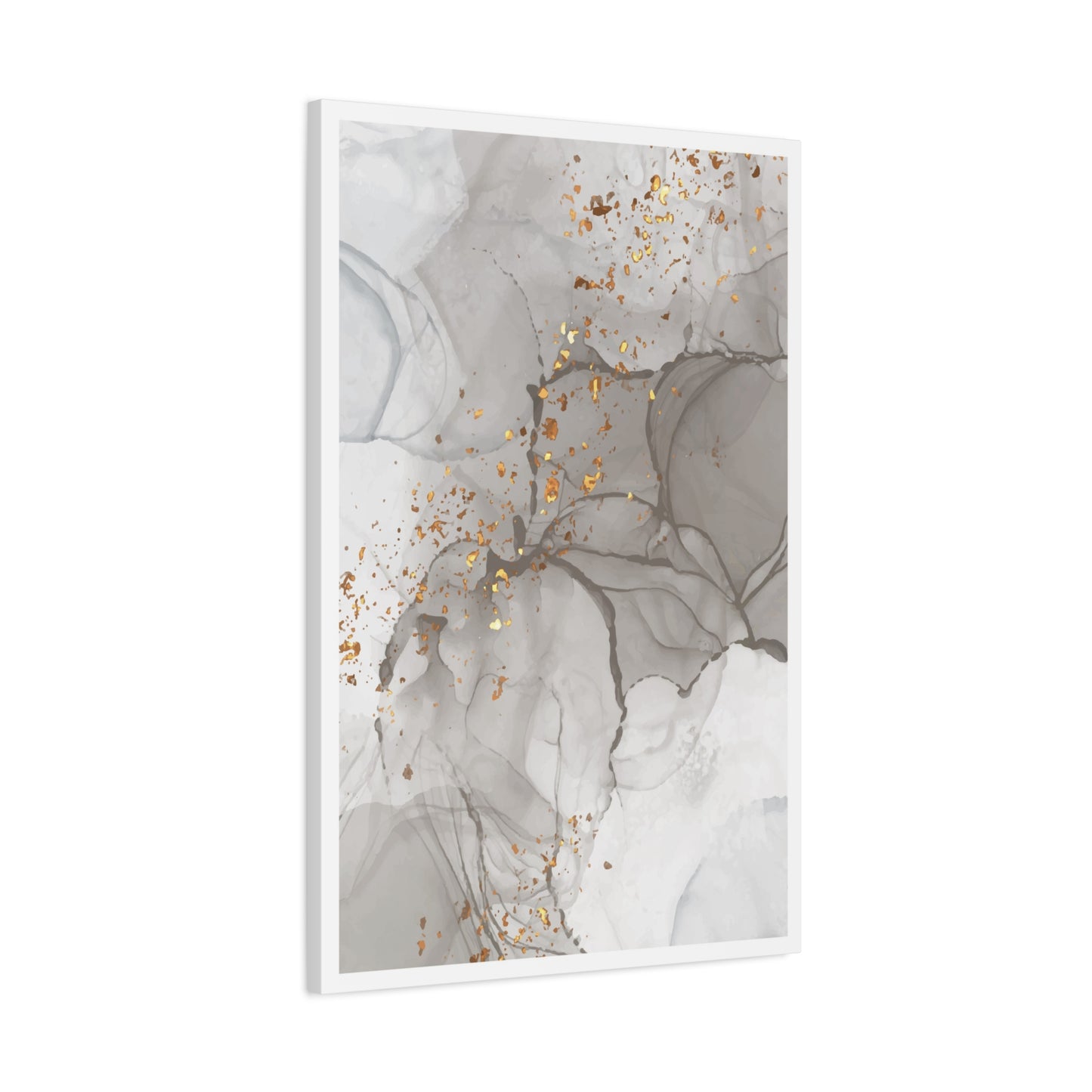 Ash Dust Art Set 1.1 - Matte Canvas Decor with Minimalist Leaf Design