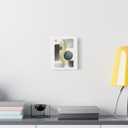 Army Green Art Set 1.2 - Matte Canvas Decor with Minimalist Leaf Design