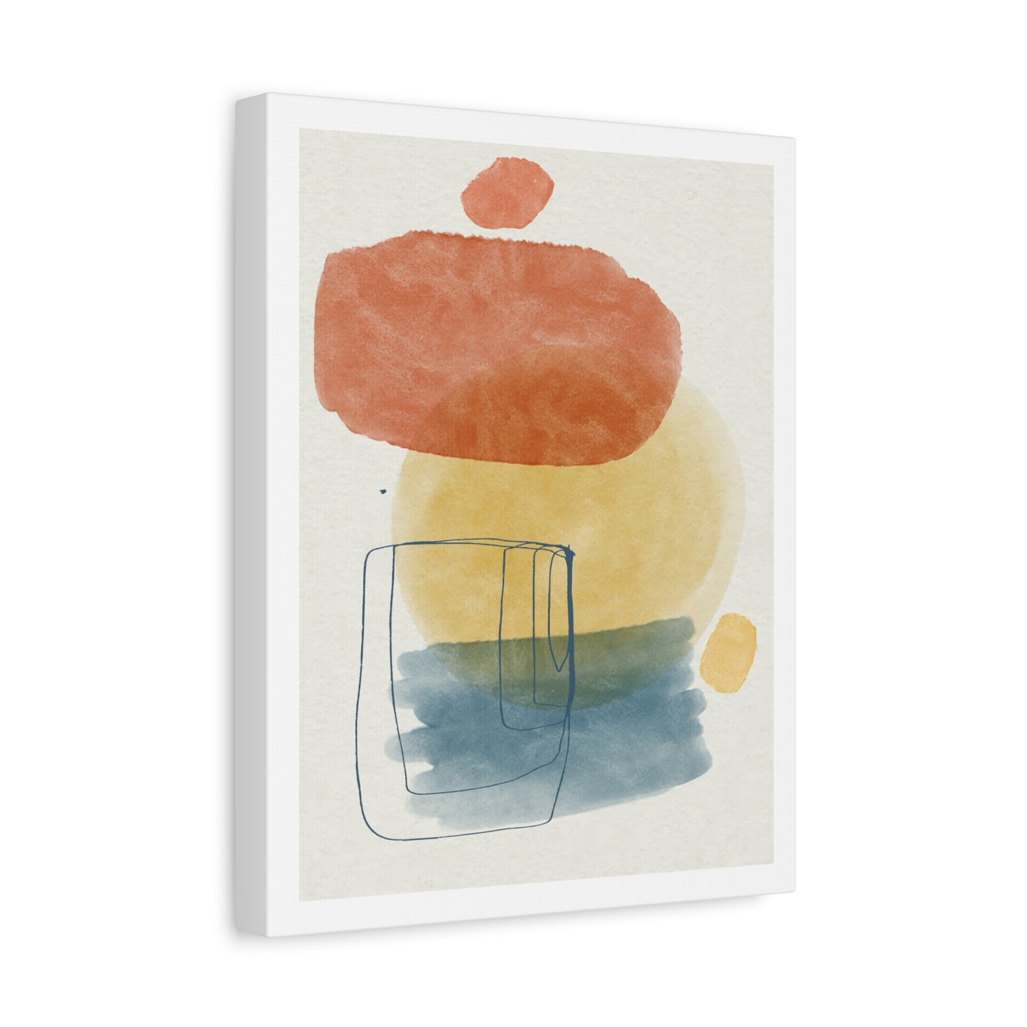 Wander Brush Art 1.1 - Matte Canvas Decor with Minimalist Leaf Design