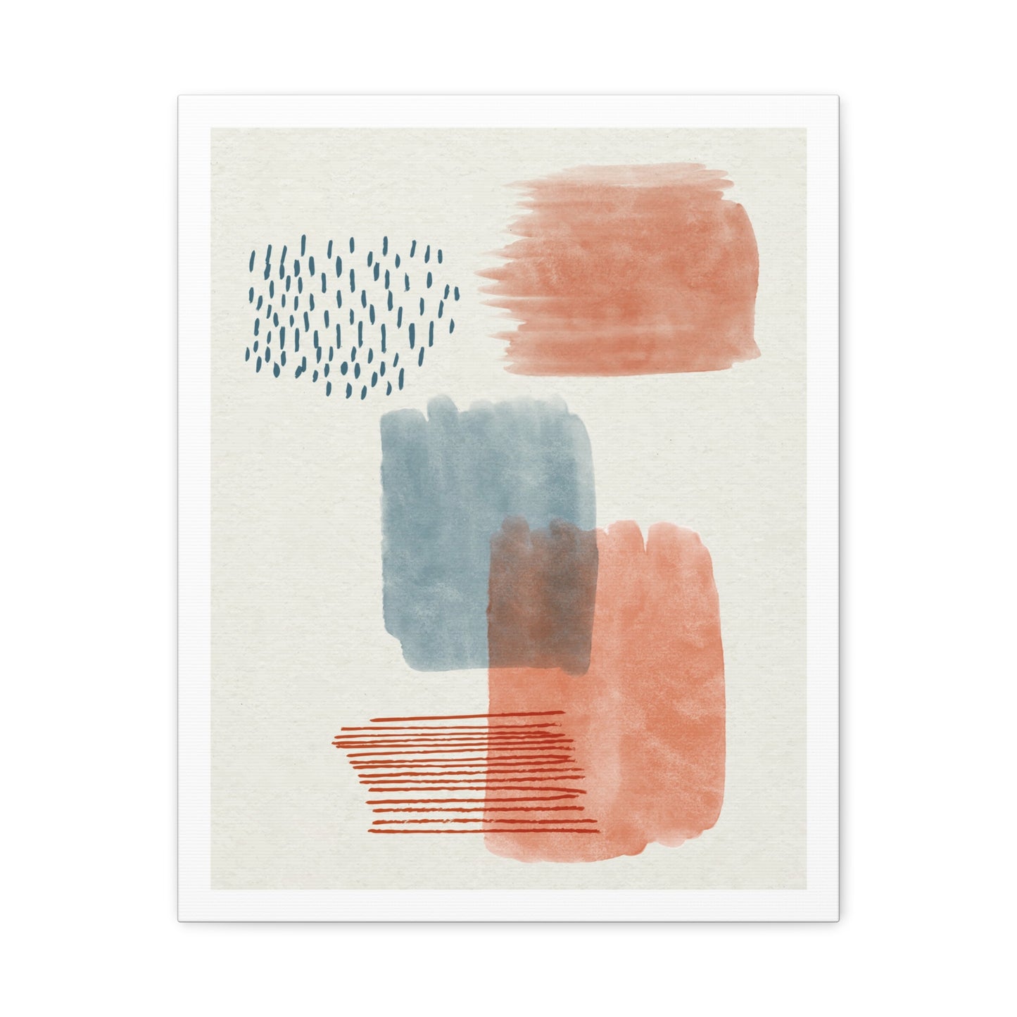 Wander Brush Art 1.3 - Matte Canvas Decor with Minimalist Leaf Design