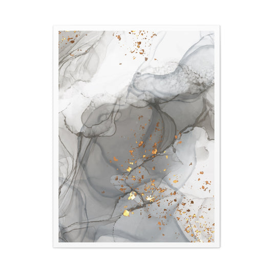 Ash Dust Art Set 1.2 - Matte Canvas Decor with Minimalist Leaf Design