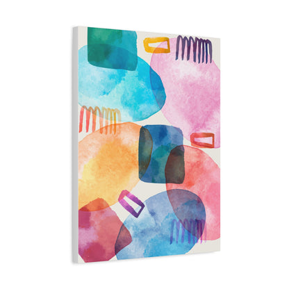 Liquid Calm Art Set 1.3- Matte Canvas Decor with Minimalist Leaf Design