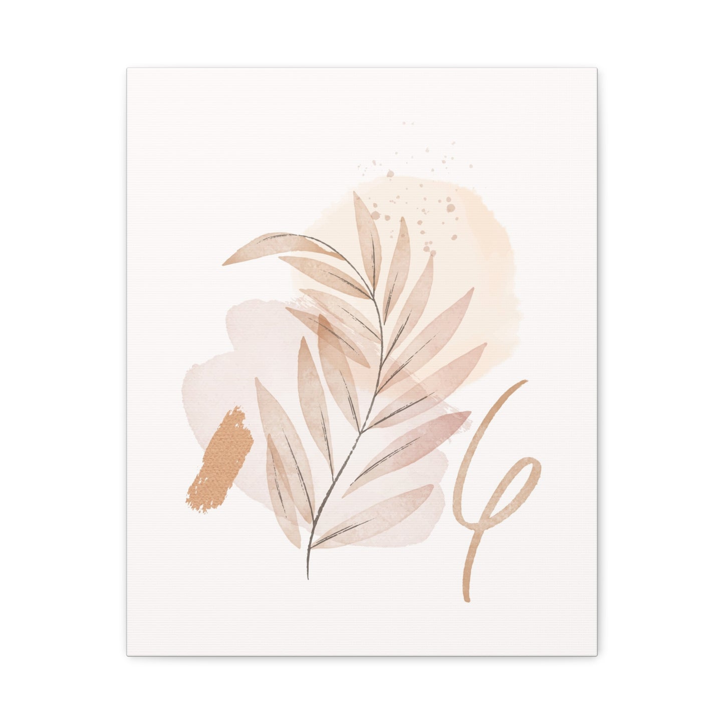 Abstract Earthy Florals Art Set 1.1 - Matte Canvas Decor with Minimalist Leaf Design
