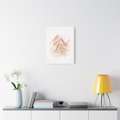 Abstract Earthy Florals Art Set 1.1 - Matte Canvas Decor with Minimalist Leaf Design