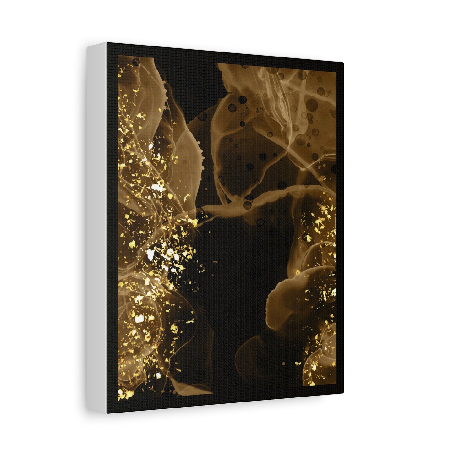 Gold Dust Art Set 1.1 - Matte Canvas Decor with Minimalist Leaf Design