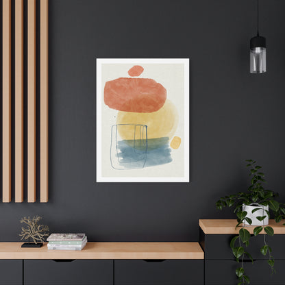 Wander Brush Art 1.1 - Matte Canvas Decor with Minimalist Leaf Design