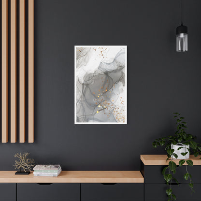 Ash Dust Art Set 1.2 - Matte Canvas Decor with Minimalist Leaf Design