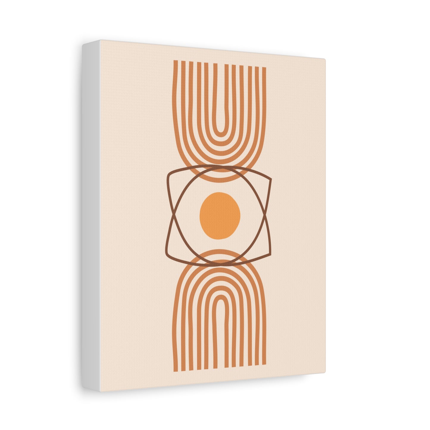 Petal Village Art 1.2 - Matte Canvas Decor with Minimalist Leaf Design