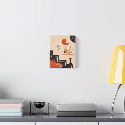 Boheme Luna  Art Set 1.2 - Matte Canvas Decor with Minimalist Leaf Design