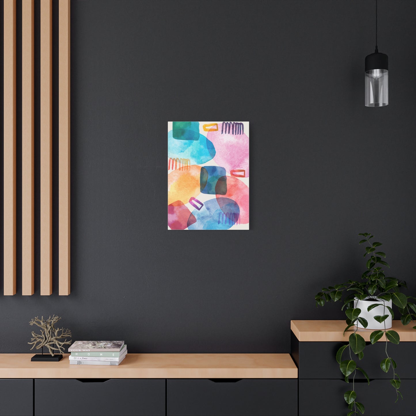Liquid Calm Art Set 1.3- Matte Canvas Decor with Minimalist Leaf Design