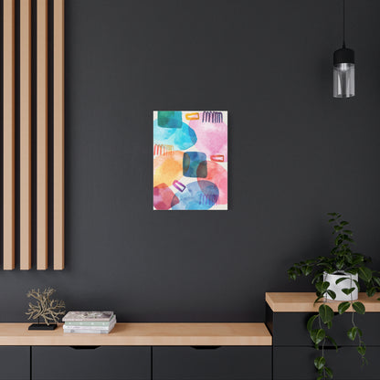 Liquid Calm Art Set 1.3- Matte Canvas Decor with Minimalist Leaf Design