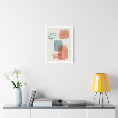 Wander Brush Art 1.3 - Matte Canvas Decor with Minimalist Leaf Design
