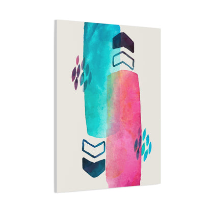 Liquid Calm Art Set 1.2 - Matte Canvas Decor with Minimalist Leaf Design