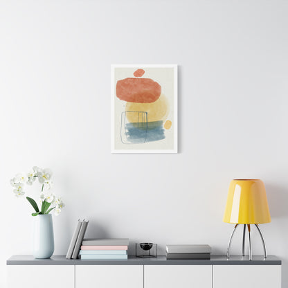 Wander Brush Art 1.1 - Matte Canvas Decor with Minimalist Leaf Design