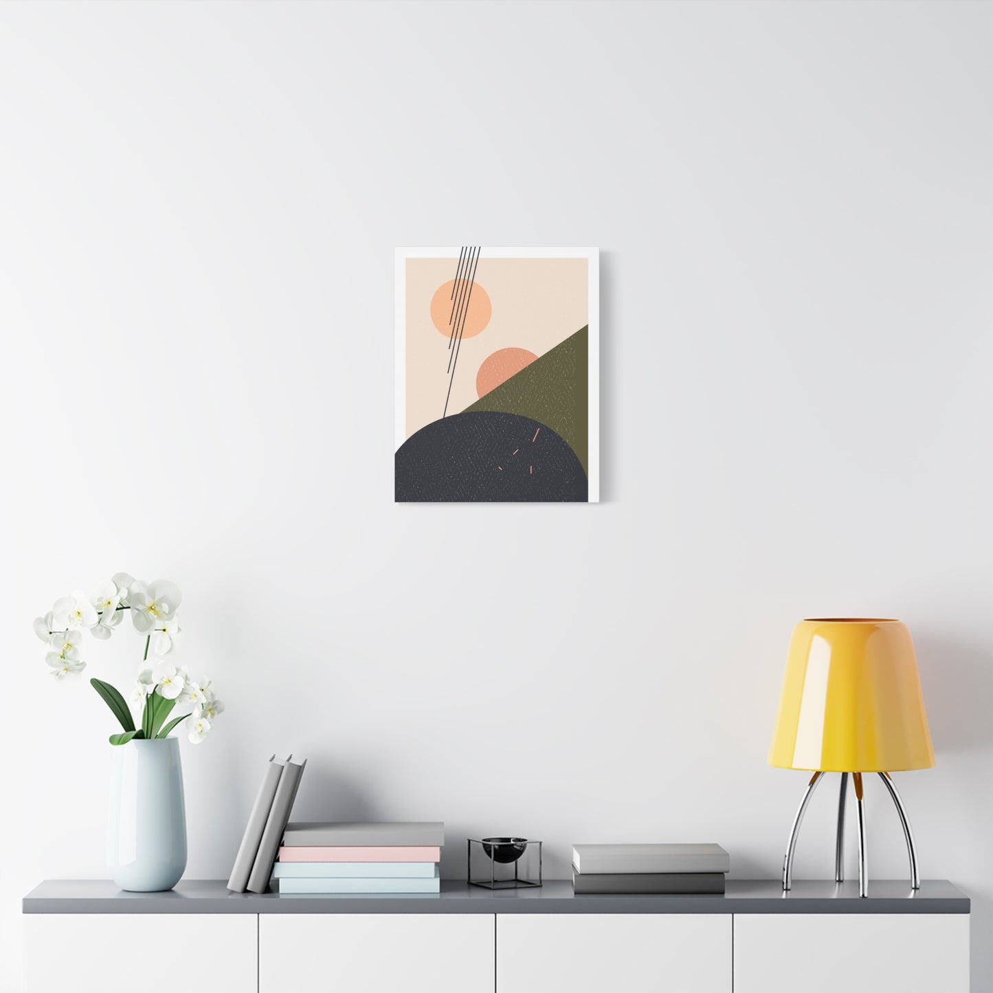 Minimal Pink Line Art Set 1.1 - Matte Canvas Decor with Minimalist Leaf Design