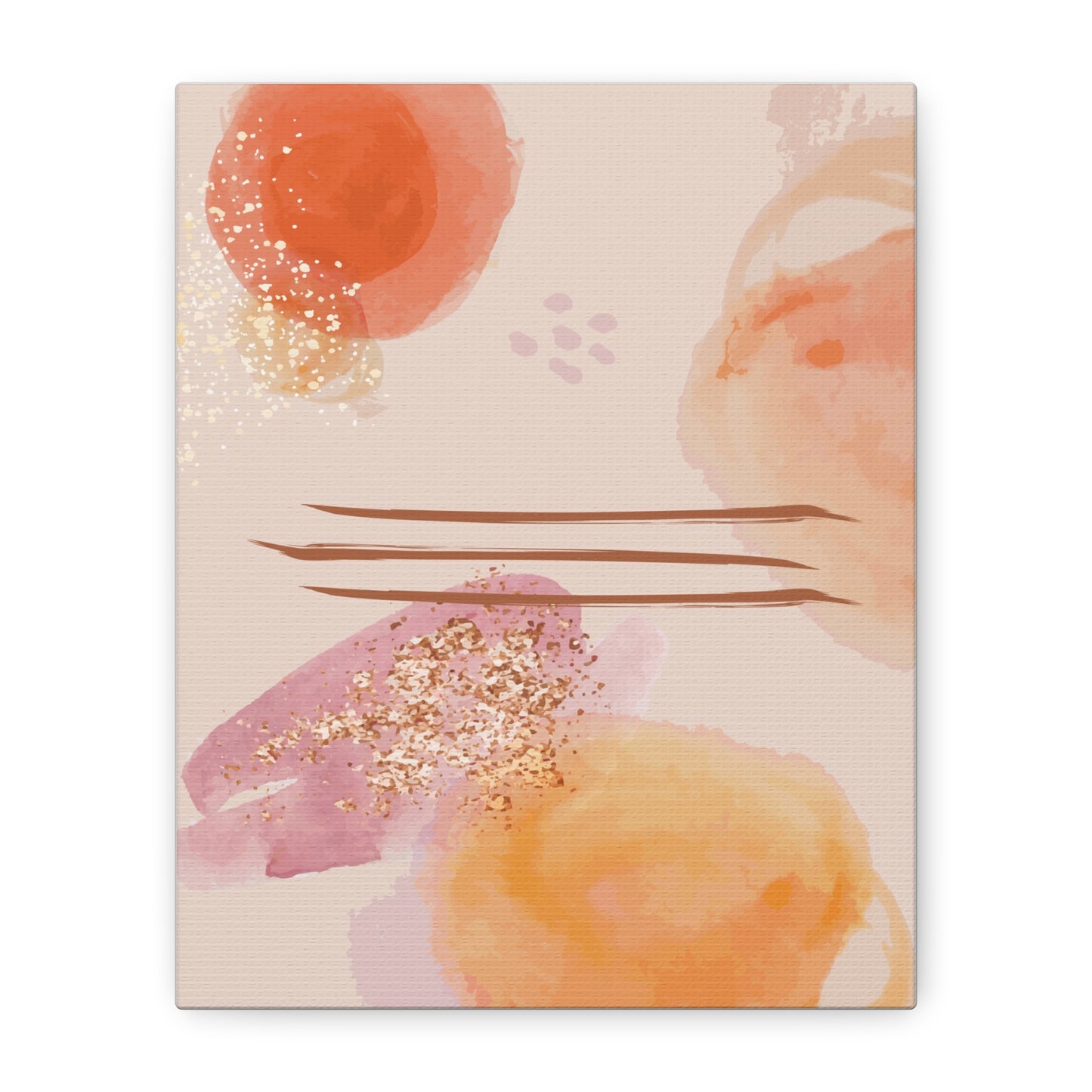 Sunlit Spark Art Set 1.1 - Matte Canvas Decor with Minimalist Leaf Design