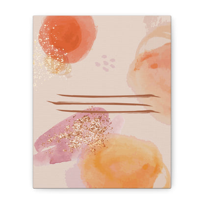 Sunlit Spark Art Set 1.1 - Matte Canvas Decor with Minimalist Leaf Design