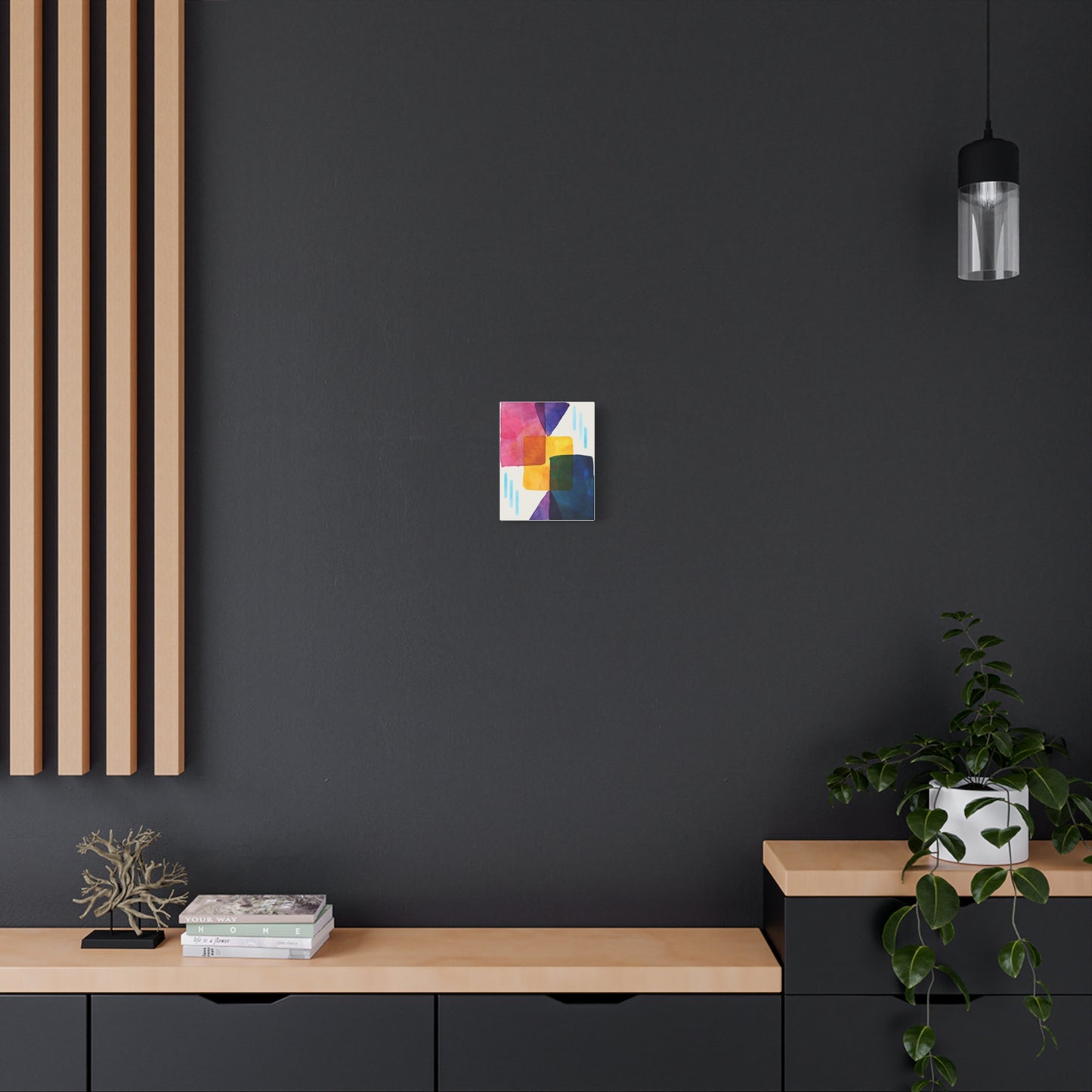 Liquid Calm Art Set 1.1 - Matte Canvas Decor with Minimalist Leaf Design