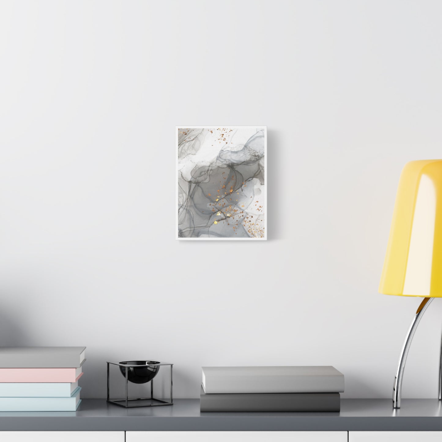 Ash Dust Art Set 1.2 - Matte Canvas Decor with Minimalist Leaf Design