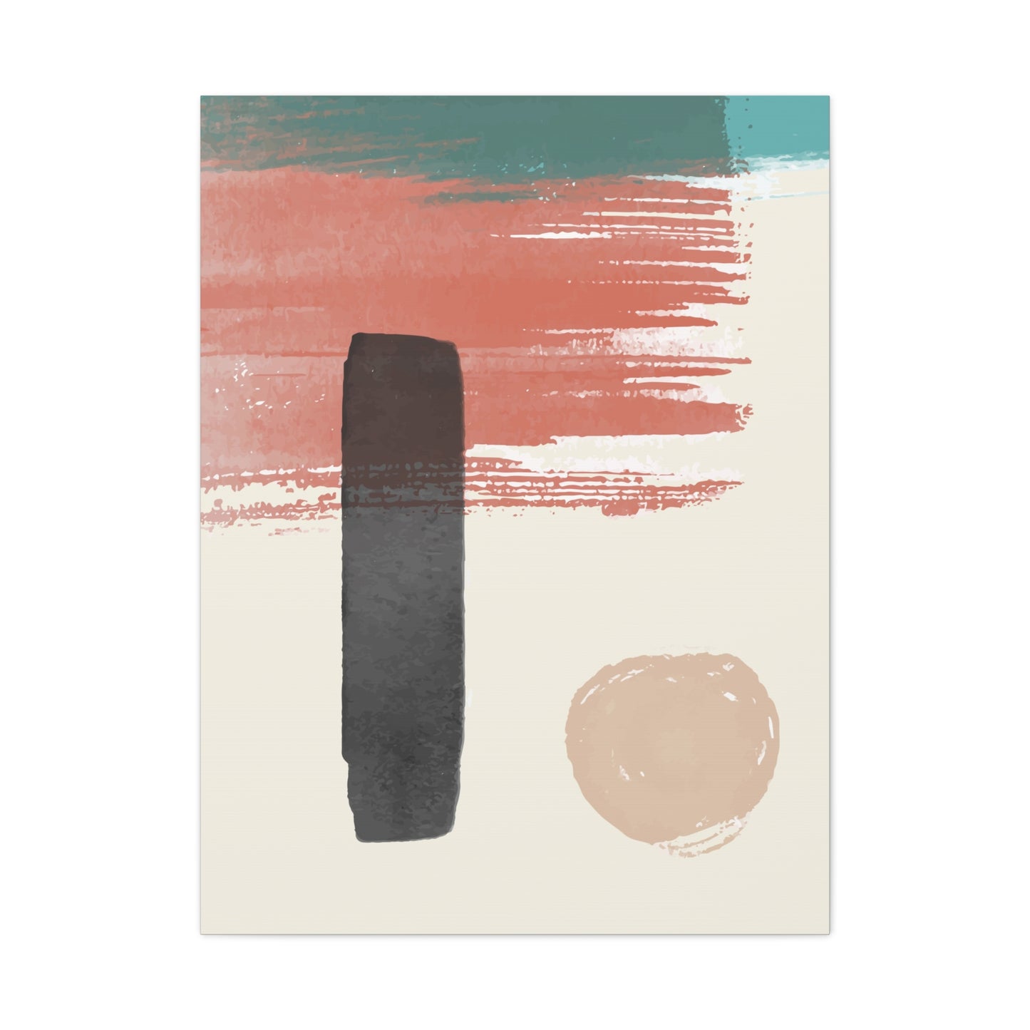Soft Dune Palette Art 1.2 - Matte Canvas Decor with Minimalist Leaf Design