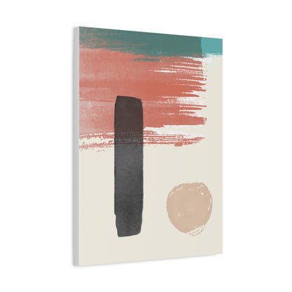 Soft Dune Palette Art 1.2 - Matte Canvas Decor with Minimalist Leaf Design