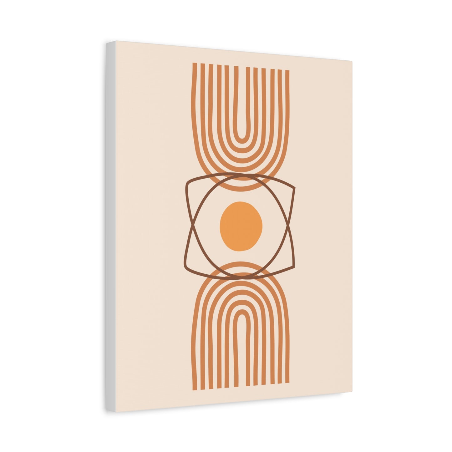 Petal Village Art 1.2 - Matte Canvas Decor with Minimalist Leaf Design