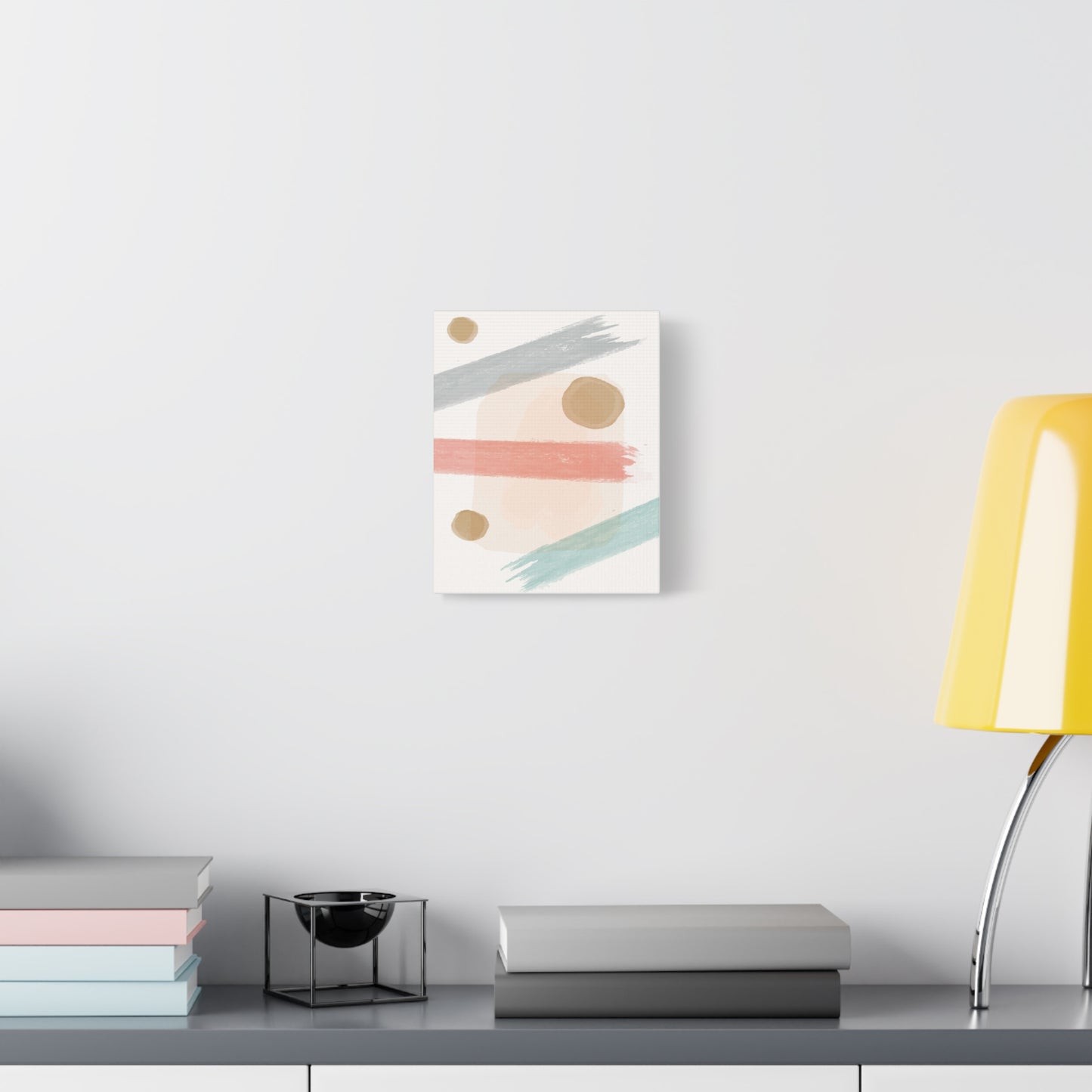 Pastel Pulse Art Set 1.1 - Matte Canvas Decor with Minimalist Leaf Design