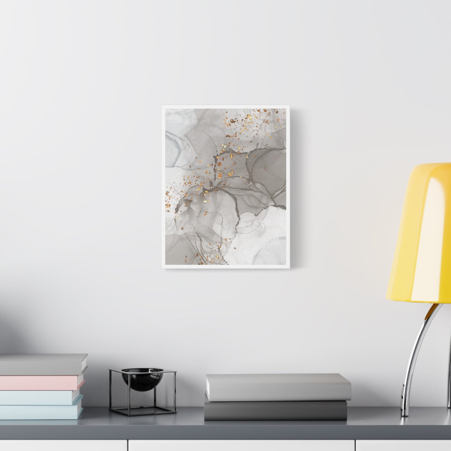 Ash Dust Art Set 1.1 - Matte Canvas Decor with Minimalist Leaf Design