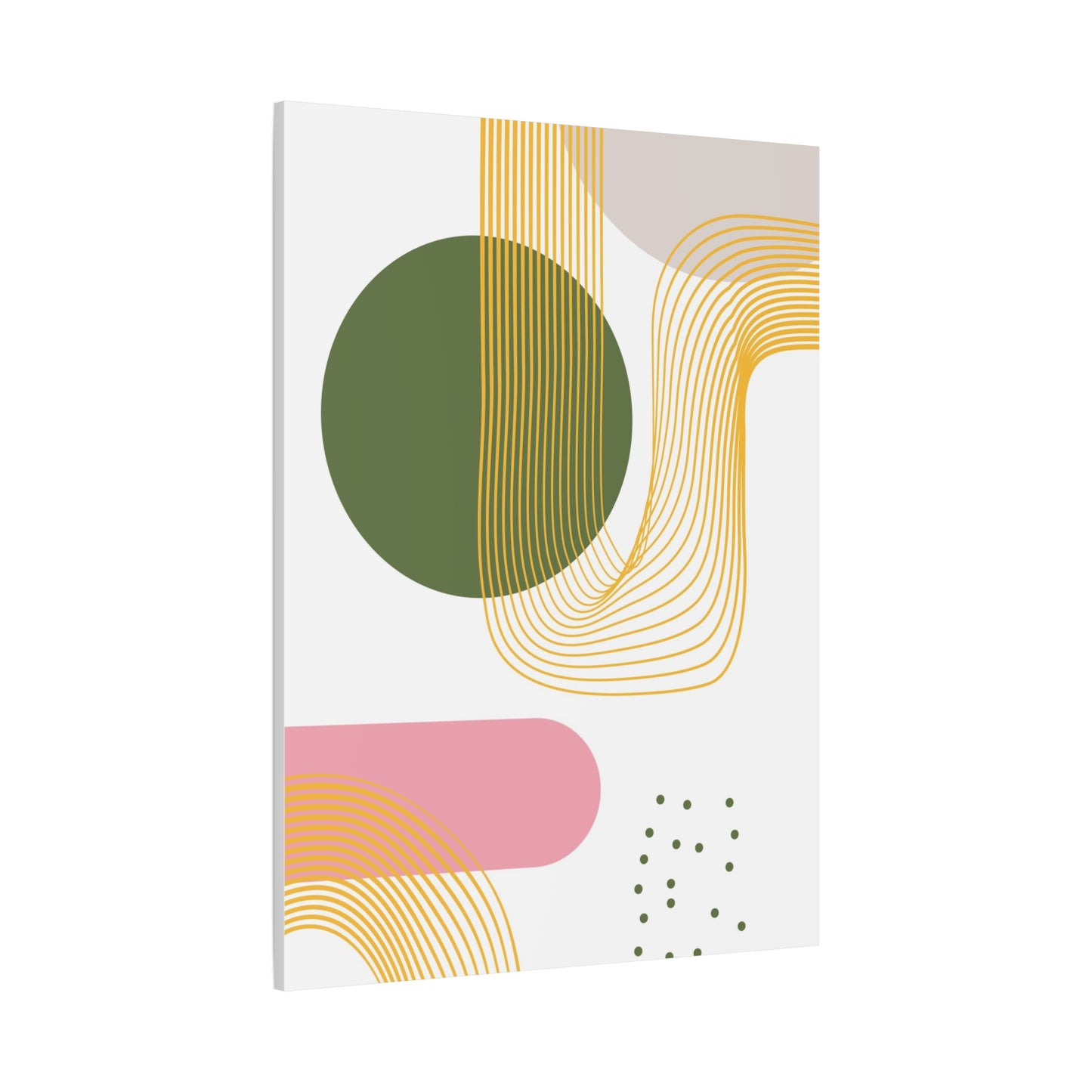 Minimal Geo Art Set 1.1 - Matte Canvas Decor with Minimalist Leaf Design