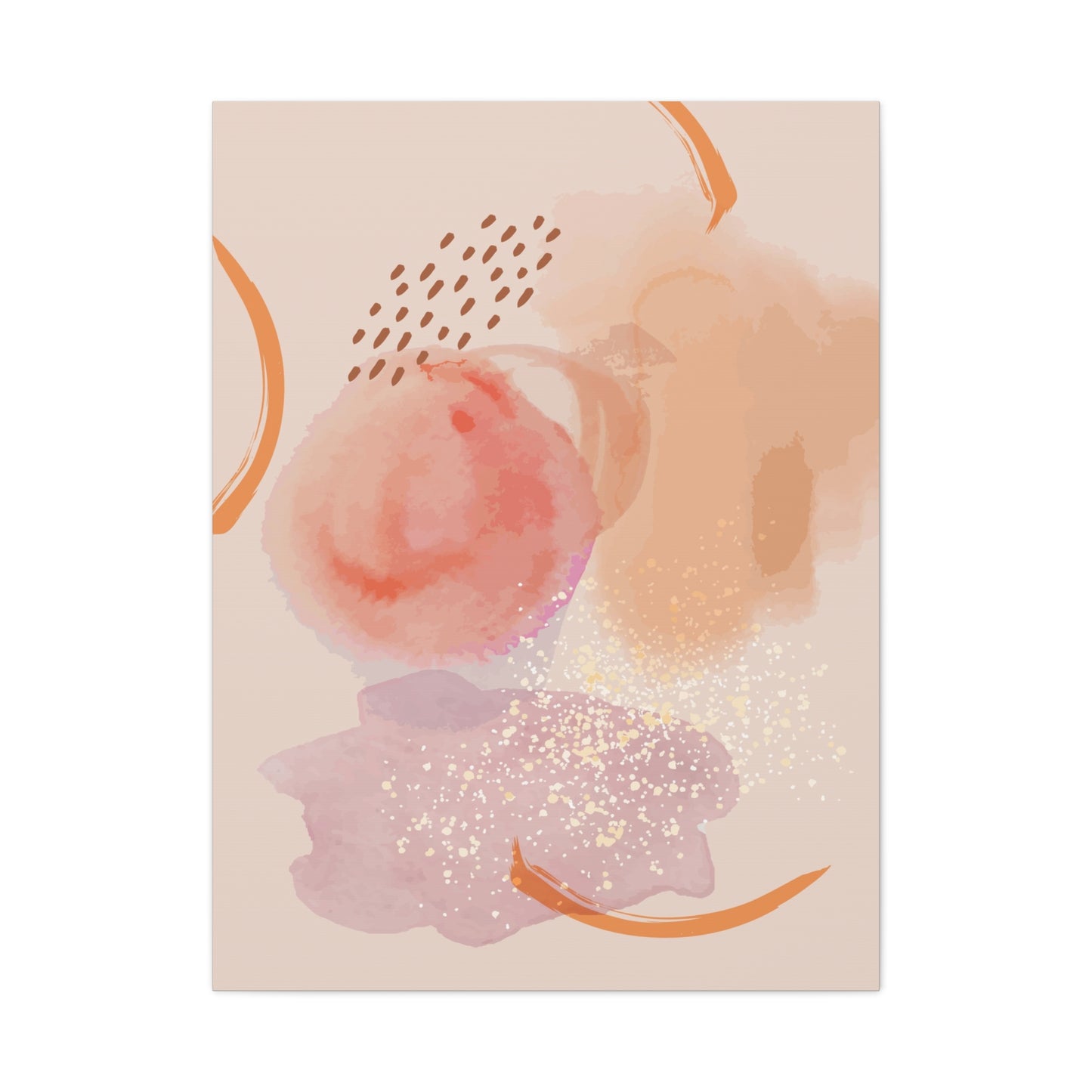 Sunlit Spark Art Set 1.2 - Matte Canvas Decor with Minimalist Leaf Design