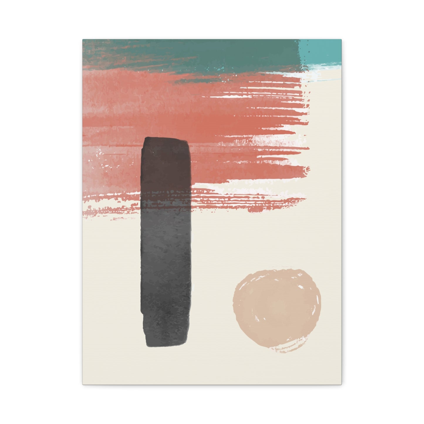 Soft Dune Palette Art 1.2 - Matte Canvas Decor with Minimalist Leaf Design