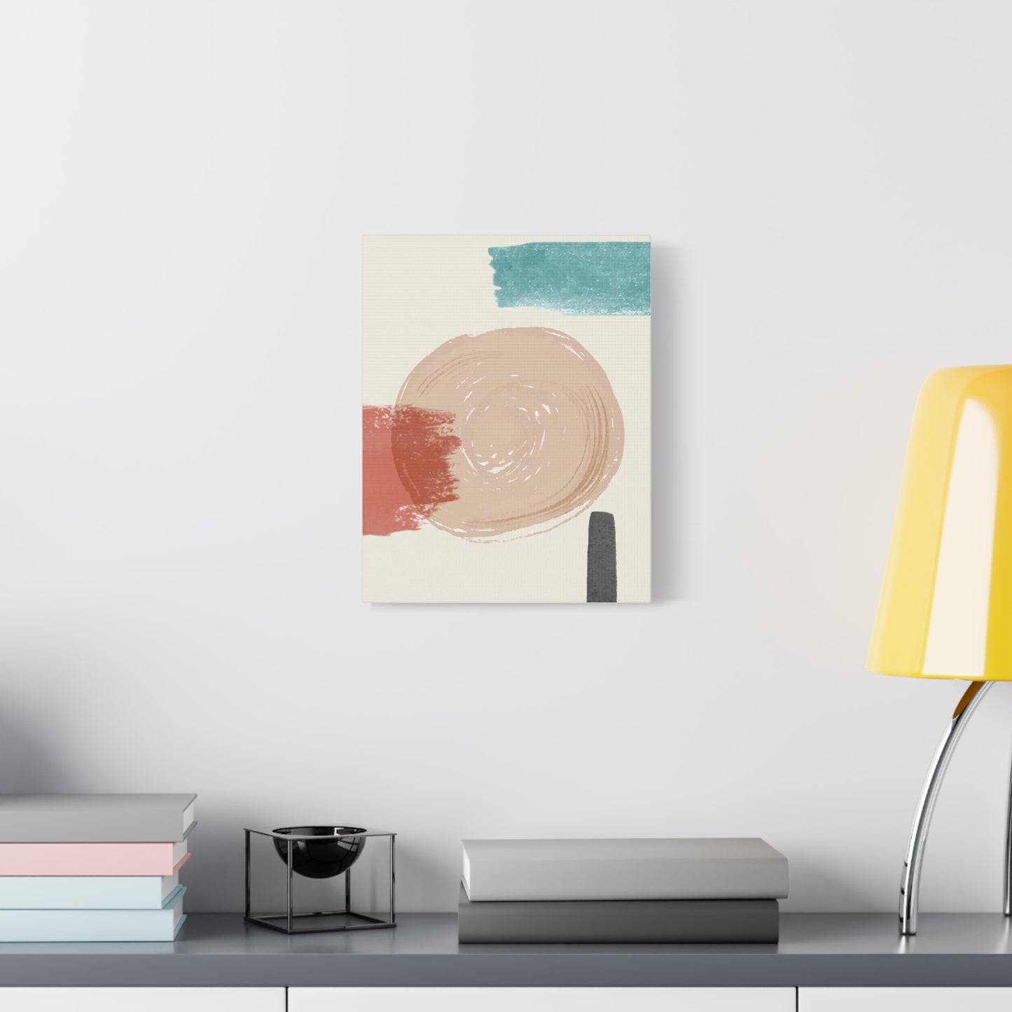 Soft Dune Palette Art 1.3 - Matte Canvas Decor with Minimalist Leaf Design
