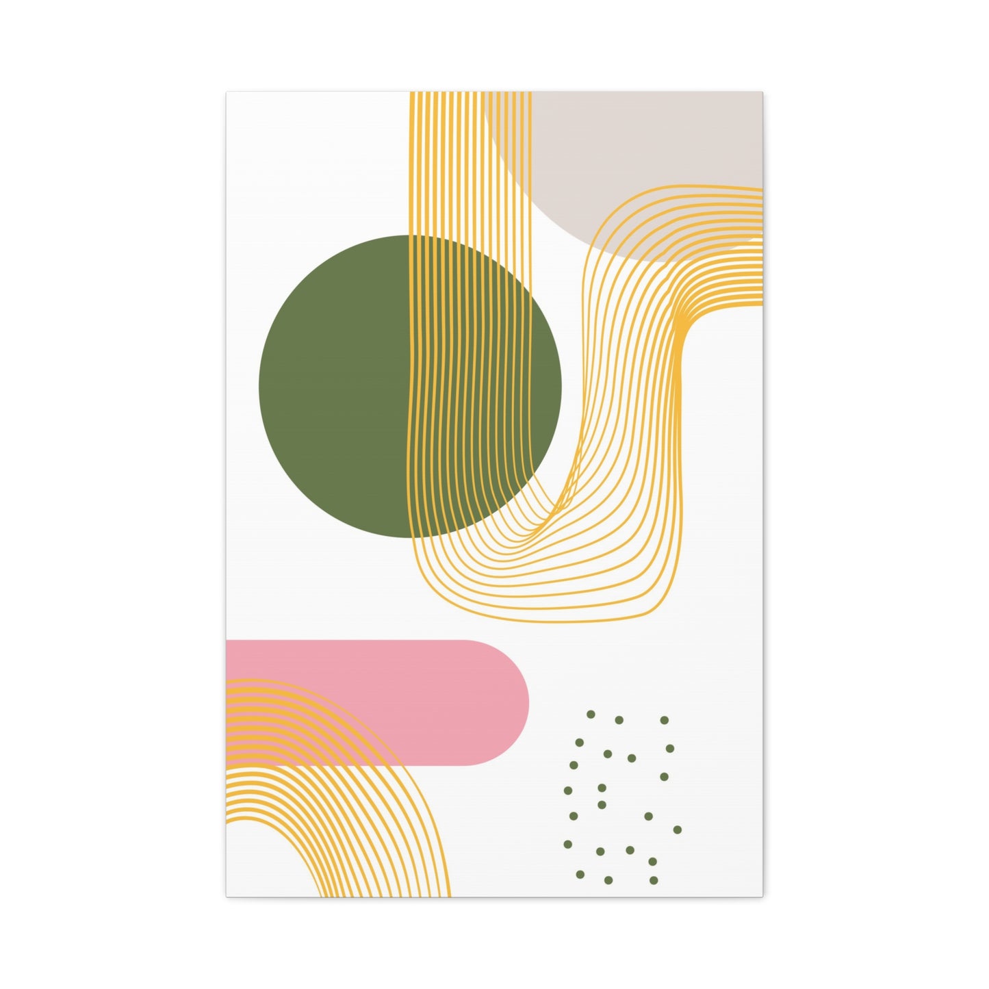 Minimal Geo Art Set 1.1 - Matte Canvas Decor with Minimalist Leaf Design