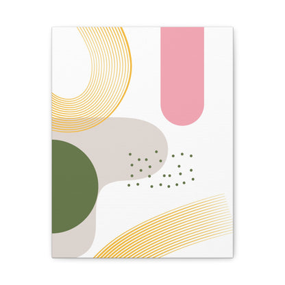 Minimal Geo Art Set 1.2 - Matte Canvas Decor with Minimalist Leaf Design