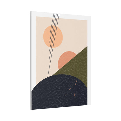 Minimal Pink Line Art Set 1.1 - Matte Canvas Decor with Minimalist Leaf Design