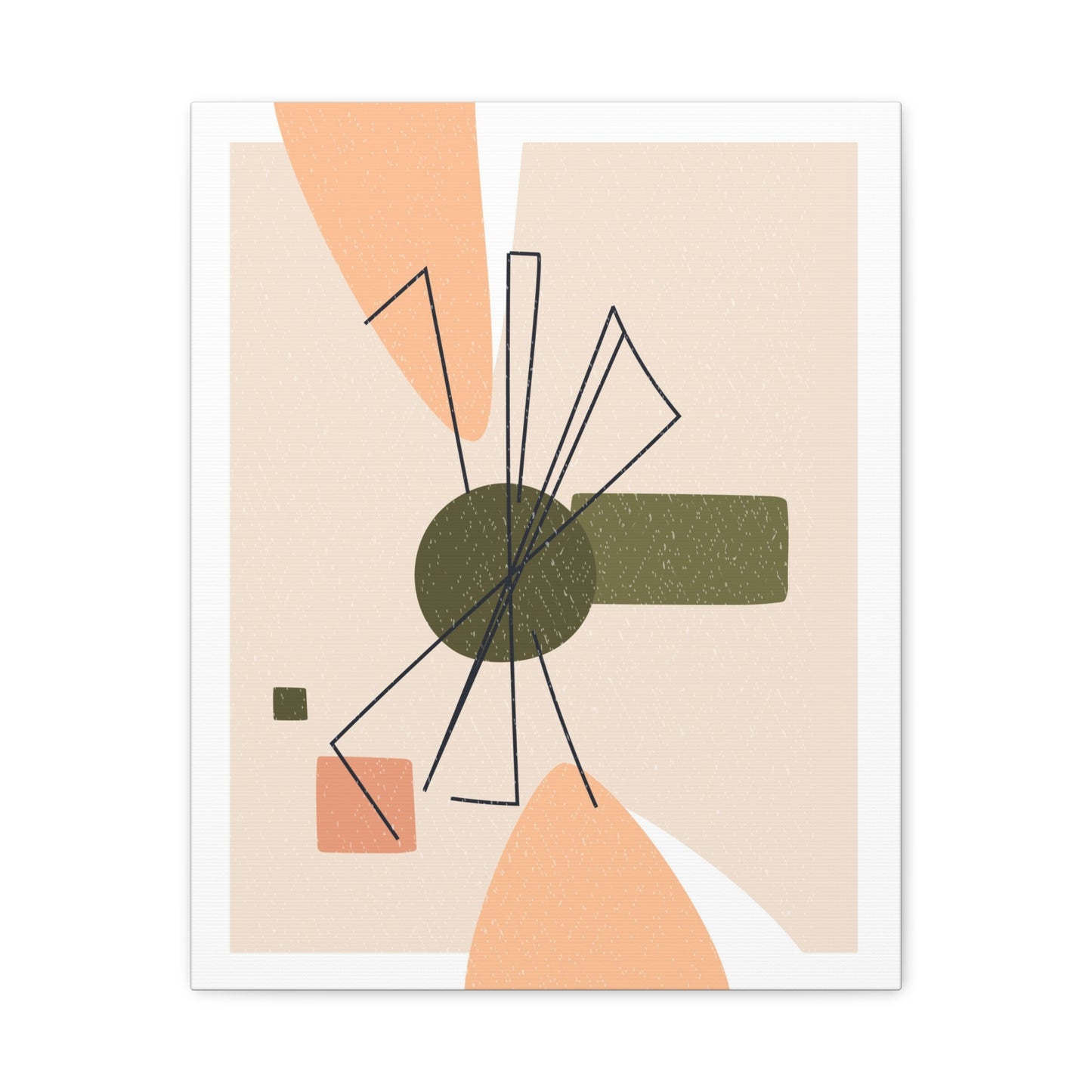 Minimal Pink Line Art Set 1.3 - Matte Canvas Decor with Minimalist Leaf Design
